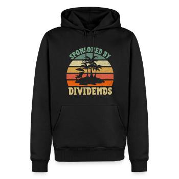 Dividends Shares Stock Exchange Investor Dividend hunter - Men’s Premium Organic Hoodie - black - Front - Nico (187cm)