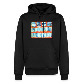 Sabino Lemon ART Tees - Männer Premium Bio Hoodie - Schwarz - Vorne - Nico (187cm)
