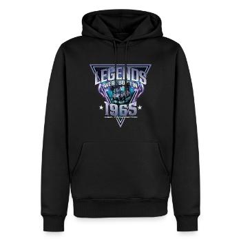 Legenden wurden 1965 geboren - Männer Premium Bio Hoodie - Schwarz - Vorne - Nico (187cm)