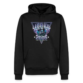Des légendes sont nées en 2006 - Sweat à capuche Premium bio Homme - noir - Devant - Nico (187cm)