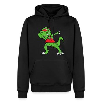 Dabbing Dab Tab Rex Vintage Style Grunge - Sweat à capuche Premium bio Homme - noir - Devant - Nico (187cm)