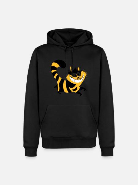 Chat Souriant - Sweat à capuche Premium bio Homme - noir