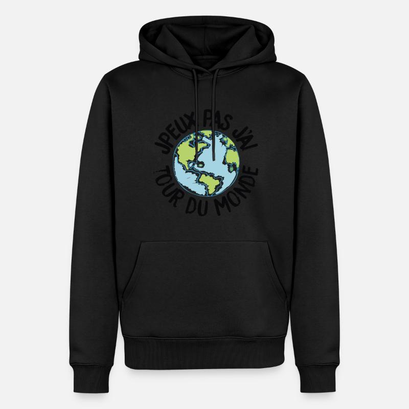 J'peux pas j'ai tour du monde - Sweat à capuche Premium bio Homme - noir