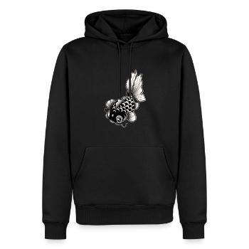 Fischstil Tattoo / Tattoo Kunst - Männer Premium Bio Hoodie - Schwarz - Vorne - Nico (187cm)