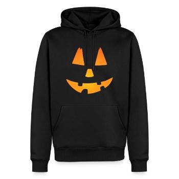Halloween Monster Kürbis - Männer Premium Bio Hoodie - Schwarz - Vorne - Nico (187cm)