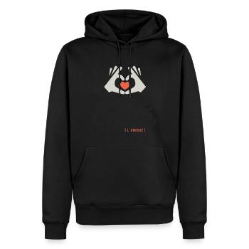 Super copain l unique cadeau copain ami - Sweat à capuche Premium bio Homme - noir - Devant - Nico (187cm)