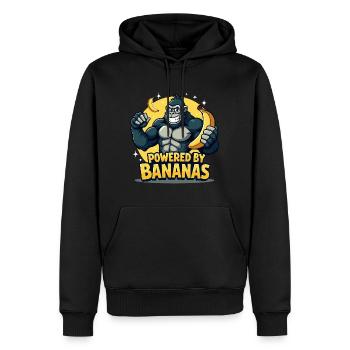 Powered by Bananas - Cooler Gorilla - Men’s Premium Organic Hoodie - black - Front - Nico (187cm)
