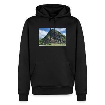 Montagne - Sweat à capuche Premium bio Homme - noir - Devant - Nico (187cm)
