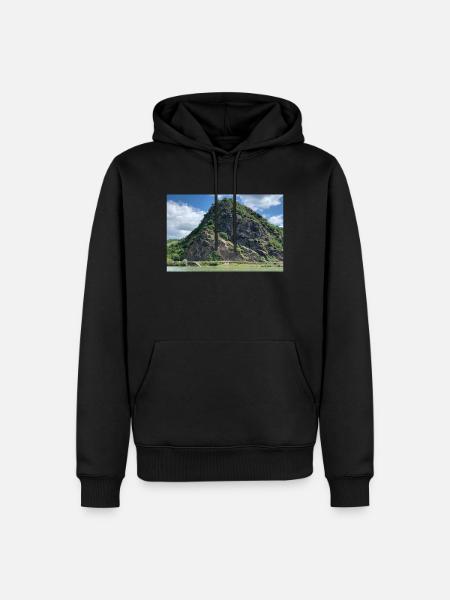 Berg - Männer Premium Bio Hoodie - Schwarz