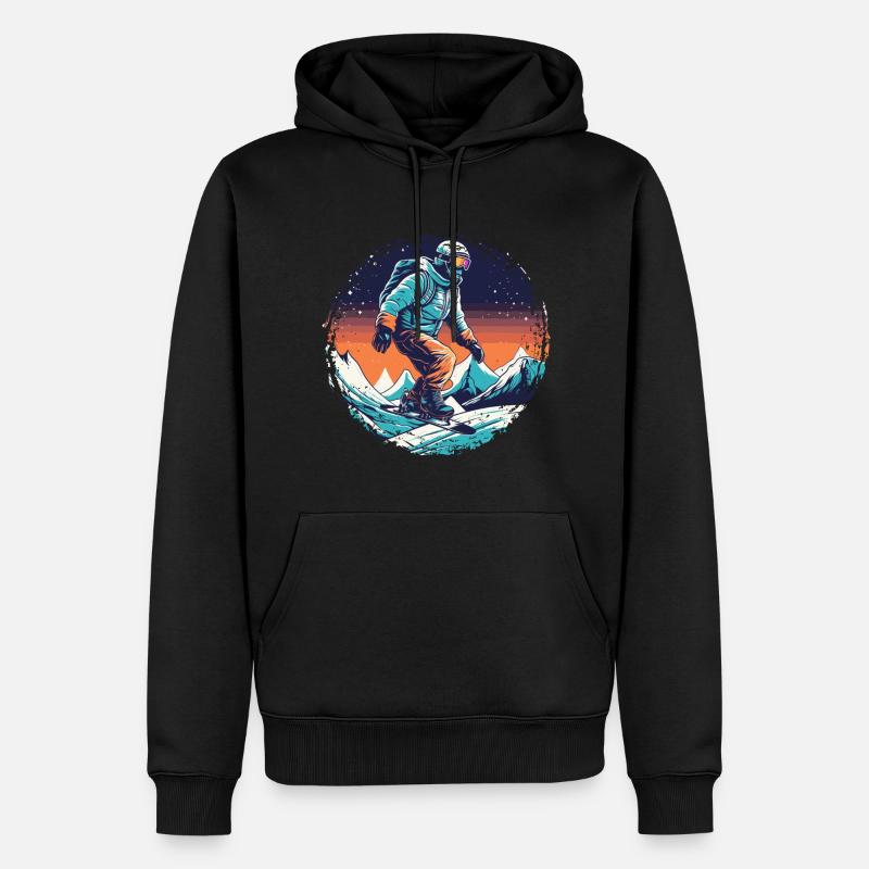 Snowboard ou ski puis après-ski - Sweat à capuche Premium bio Homme - noir