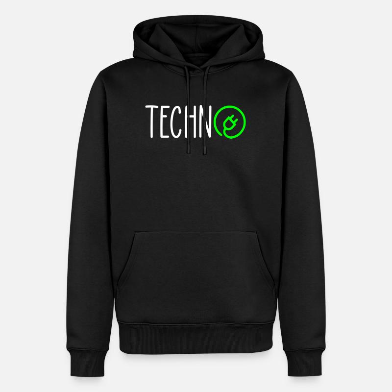 Charge techno - Sweat à capuche Premium bio Homme - noir
