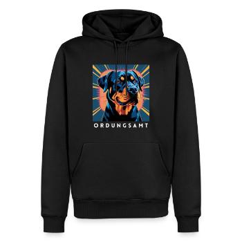 Dog Merch for Everyone - Rottweiler - Männer Premium Bio Hoodie - Schwarz - Vorne - Nico (187cm)