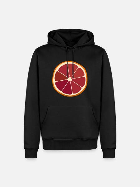 Eine Scheibe der Blutorange - Männer Premium Bio Hoodie - Schwarz