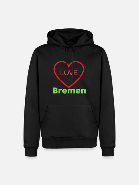 J’adore Brême - Sweat à capuche Premium bio Homme - noir