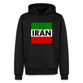 IRAN FLAG IRANISCHE FLAG - Männer Premium Bio Hoodie - Schwarz - Vorne - Nico (187cm)