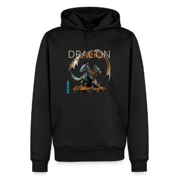 Dragon MBAMBI coloré - Sweat à capuche Premium bio Homme - noir - Devant - Nico (187cm)