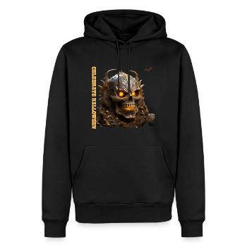 Déguisement tête de mort d'Halloween - Sweat à capuche Premium bio Homme - noir - Devant - Nico (187cm)
