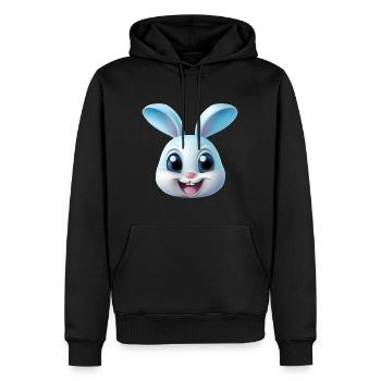 Lapin Lapin - Sweat à capuche Premium bio Homme - noir - Devant - Nico (187cm)