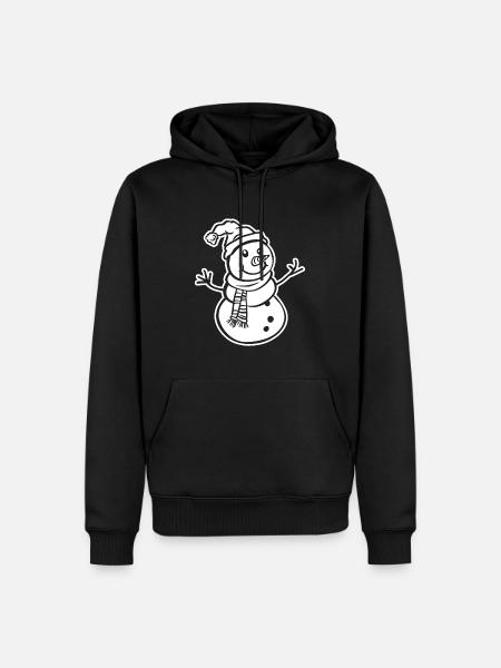Snowman - Men’s Premium Organic Hoodie - black