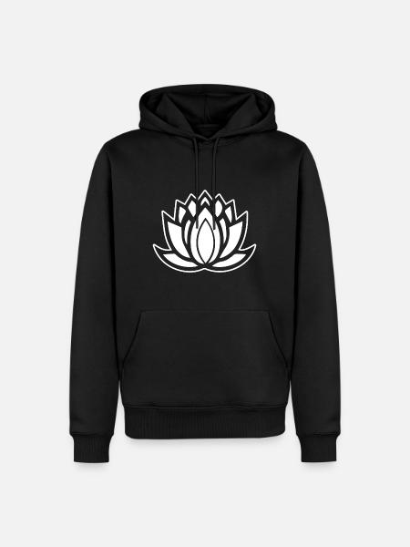 Lotus Blossom - Men’s Premium Organic Hoodie - black