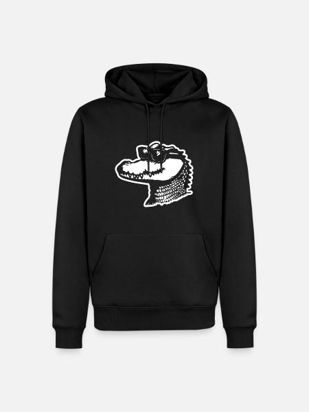 Krokodil Alligator - Männer Premium Bio Hoodie - Schwarz