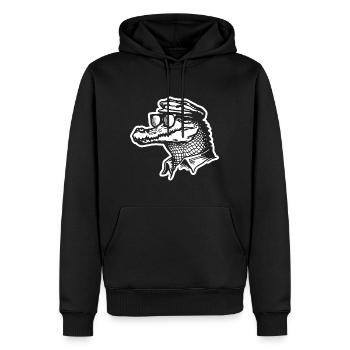 Krokodil Alligator - Männer Premium Bio Hoodie - Schwarz - Vorne - Nico (187cm)