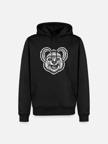 Koala - Men’s Premium Organic Hoodie - black