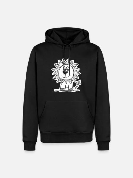 Lion Lion Head - Men’s Premium Organic Hoodie - black