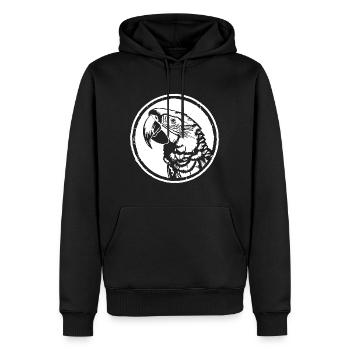 Perroquet oiseau - Sweat à capuche Premium bio Homme - noir - Devant - Nico (187cm)