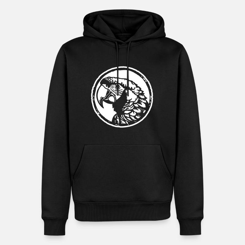 Perroquet oiseau - Sweat à capuche Premium bio Homme - noir