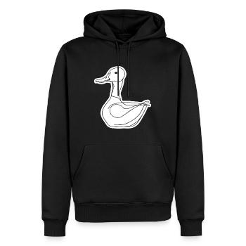 Ente Enten - Männer Premium Bio Hoodie - Schwarz - Vorne - Nico (187cm)