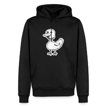 Canards - Sweat à capuche Premium bio Homme - noir - Devant - Nico (187cm)