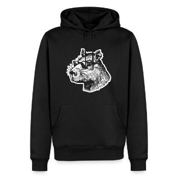 Capybara Wasserschwein - Männer Premium Bio Hoodie - Schwarz - Vorne - Nico (187cm)