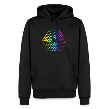 punkte - Männer Premium Bio Hoodie - Schwarz - Vorne - Nico (187cm)
