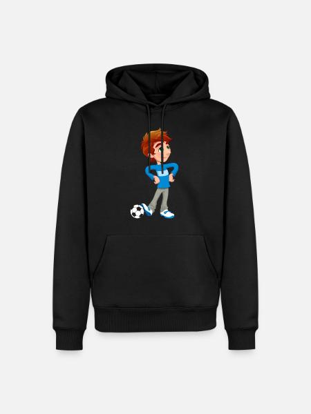 Boy Soccer Player - Männer Premium Bio Hoodie - Schwarz