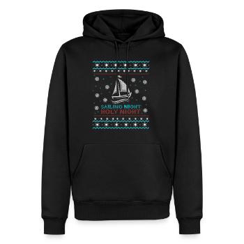 Segeln Ugly Xmas Sweater Geschenk Christmas - Männer Premium Bio Hoodie - Schwarz - Vorne - Nico (187cm)