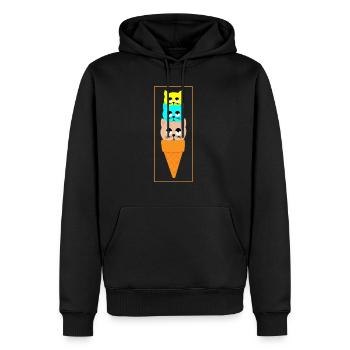 Katze Weihnachten Geschenk Kätzchen verspielt miau - Männer Premium Bio Hoodie - Schwarz - Vorne - Nico (187cm)