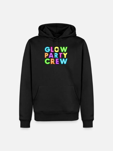 Glow Party Crew - Men’s Premium Organic Hoodie - black