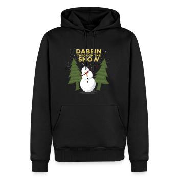 Dabbing snowman / gift - Men’s Premium Organic Hoodie - black - Front - Nico (187cm)