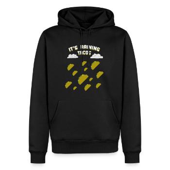Tacos / Cadeaux - Sweat à capuche Premium bio Homme - noir - Devant - Nico (187cm)