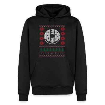 Donut laid cadeau de Noël Pull - Sweat à capuche Premium bio Homme - noir - Devant - Nico (187cm)