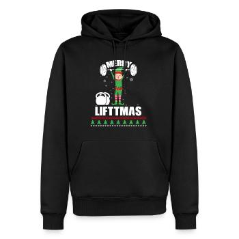 Elf Merry Liftmas bodybuilder Fitness Sports - Sweat à capuche Premium bio Homme - noir - Devant - Nico (187cm)