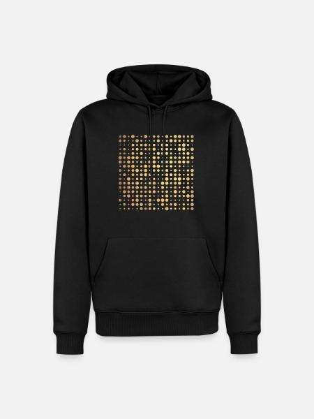 points d'or - Sweat à capuche Premium bio Homme - noir