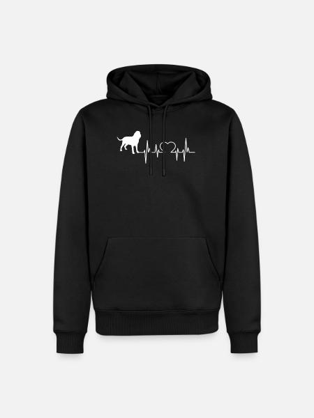 Bluthund Geschenk Shirt - Männer Premium Bio Hoodie - Schwarz