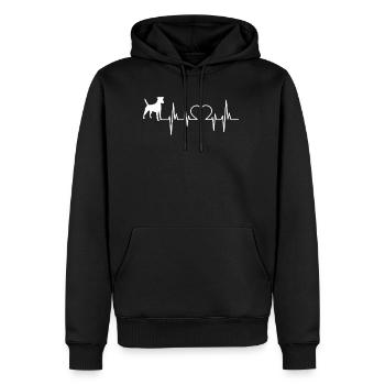 Glatthaar-Foxterrier Geschenk Shirt - Männer Premium Bio Hoodie - Schwarz - Vorne - Nico (187cm)