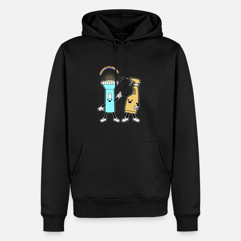Flashlight rainbow - Men’s Premium Organic Hoodie - black