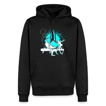 Gymnastik Gymnastik Gymnastik gave - Herre Premium økologisk hoodie - sort - Foran - Nico (187cm)