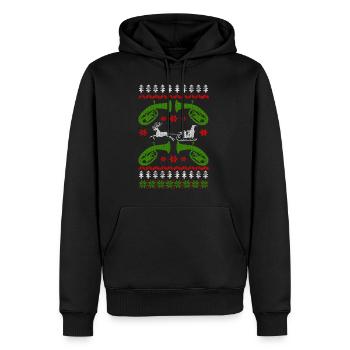 Musiciens baryton Noël laid - Sweat à capuche Premium bio Homme - noir - Devant - Nico (187cm)