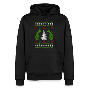 musique baryton noël vilain - Sweat à capuche Premium bio Homme - noir - Devant - Nico (187cm)