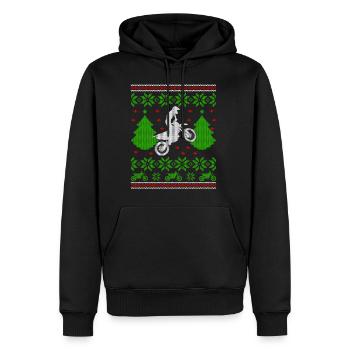 noël vilain dirtbike motorcross - Sweat à capuche Premium bio Homme - noir - Devant - Nico (187cm)